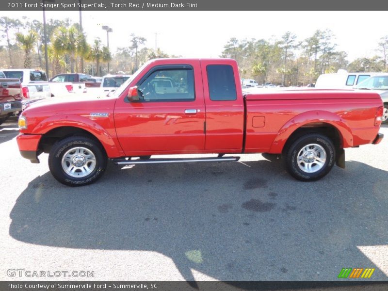 Torch Red / Medium Dark Flint 2011 Ford Ranger Sport SuperCab