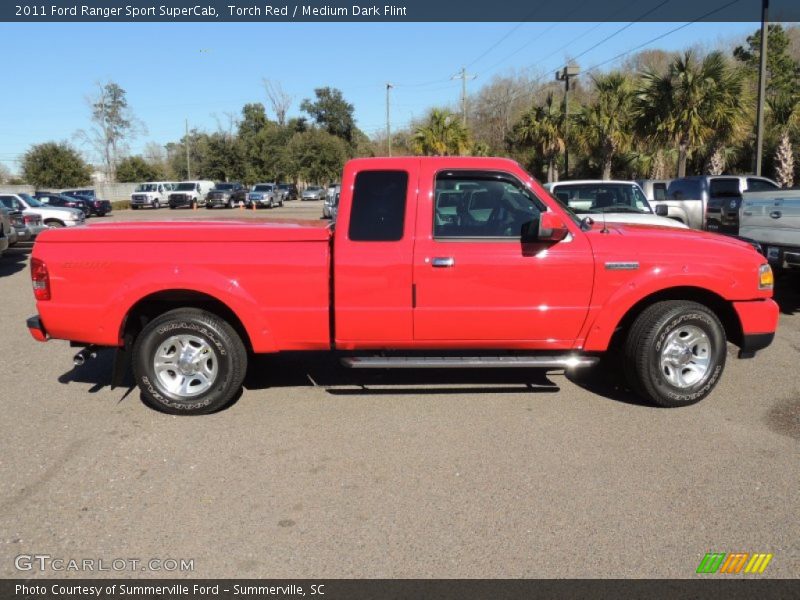 Torch Red / Medium Dark Flint 2011 Ford Ranger Sport SuperCab