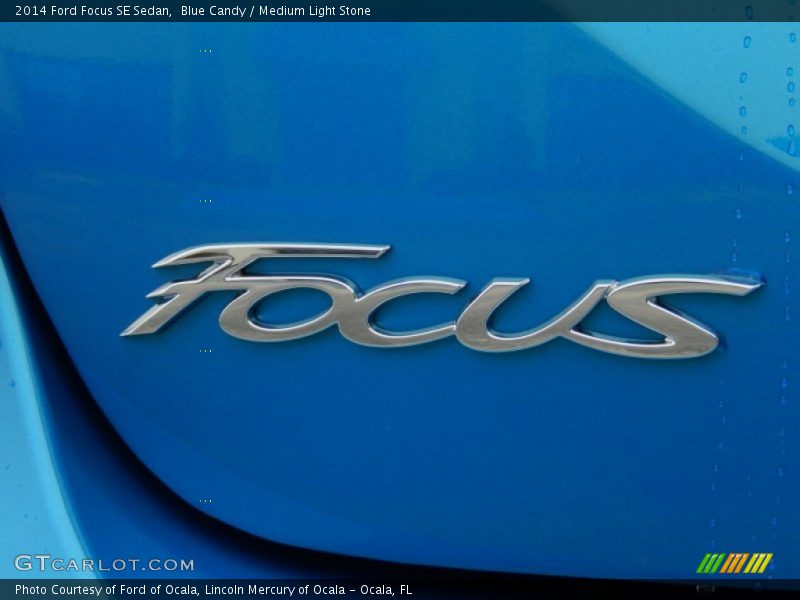 Blue Candy / Medium Light Stone 2014 Ford Focus SE Sedan