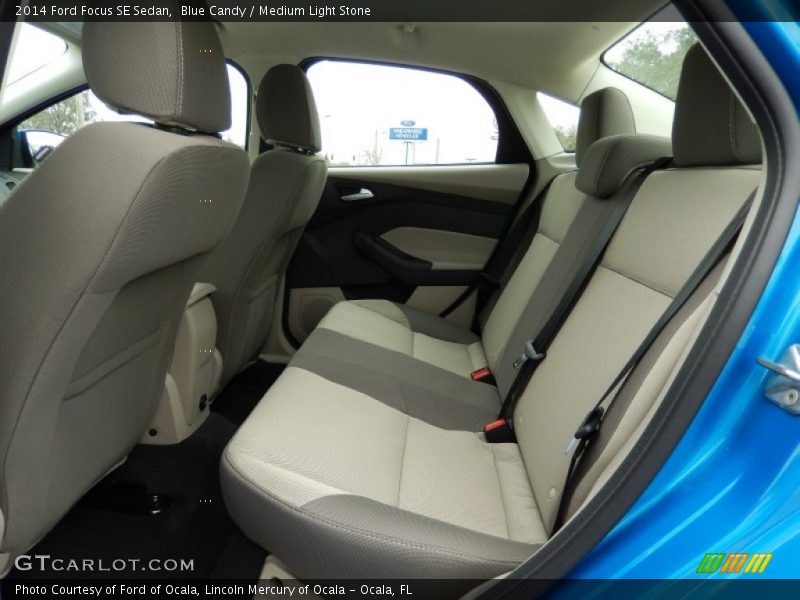 Blue Candy / Medium Light Stone 2014 Ford Focus SE Sedan