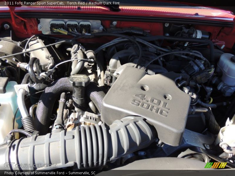 Torch Red / Medium Dark Flint 2011 Ford Ranger Sport SuperCab