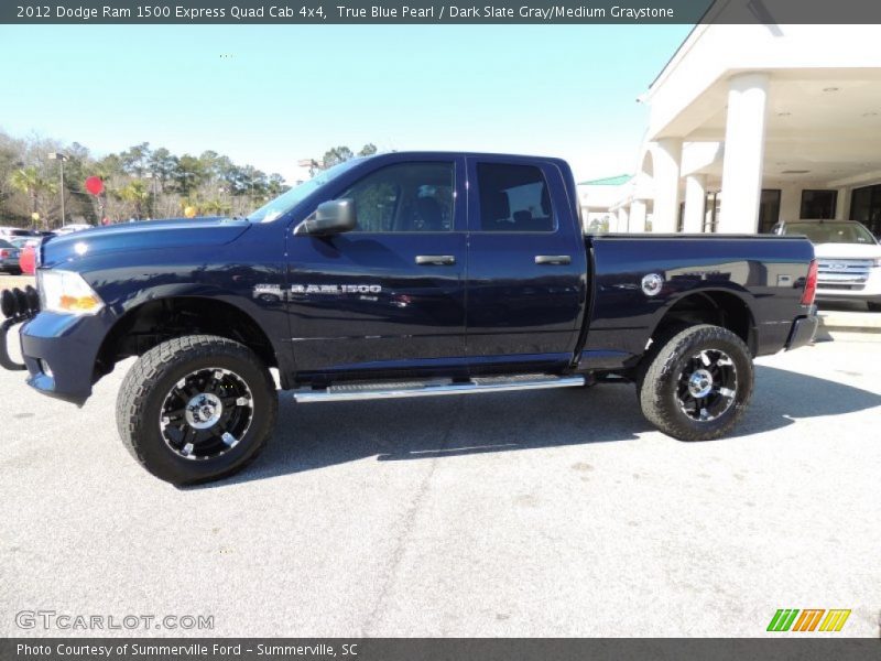 True Blue Pearl / Dark Slate Gray/Medium Graystone 2012 Dodge Ram 1500 Express Quad Cab 4x4