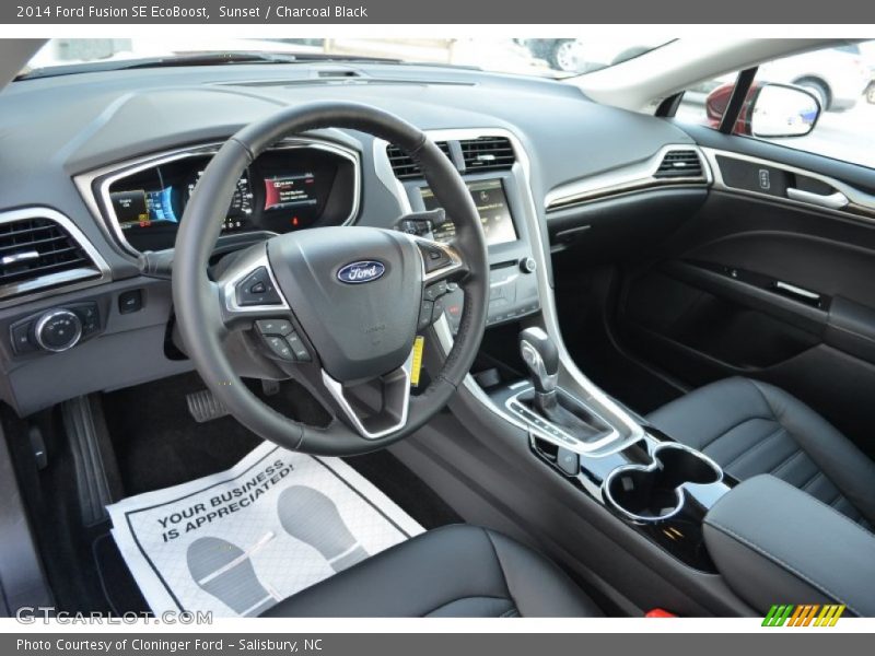 Charcoal Black Interior - 2014 Fusion SE EcoBoost 