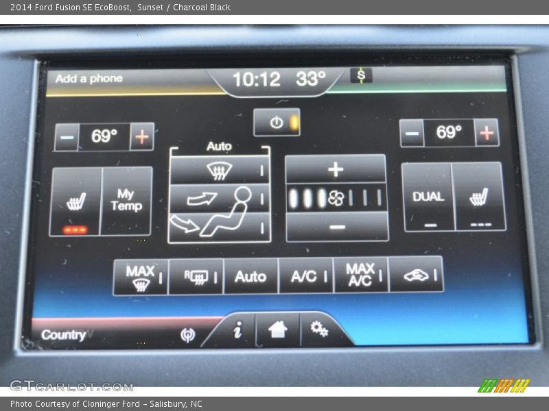 Sunset / Charcoal Black 2014 Ford Fusion SE EcoBoost