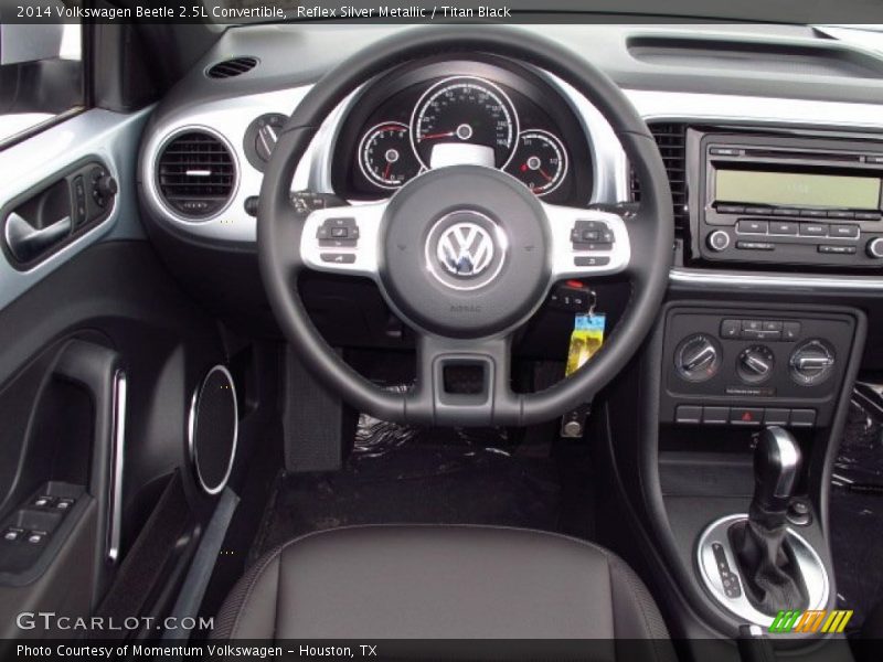 Reflex Silver Metallic / Titan Black 2014 Volkswagen Beetle 2.5L Convertible
