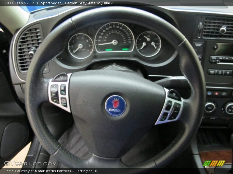 Carbon Grey Metallic / Black 2011 Saab 9-3 2.0T Sport Sedan