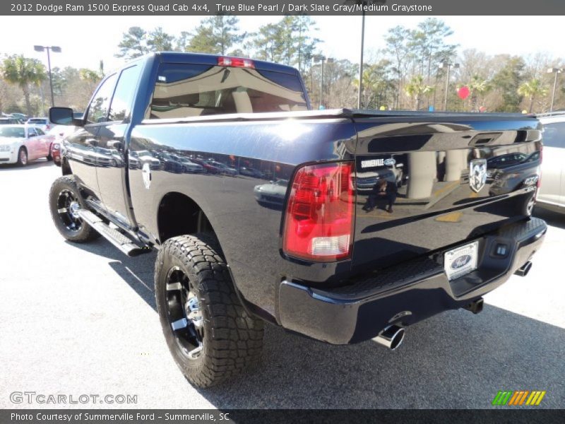 True Blue Pearl / Dark Slate Gray/Medium Graystone 2012 Dodge Ram 1500 Express Quad Cab 4x4