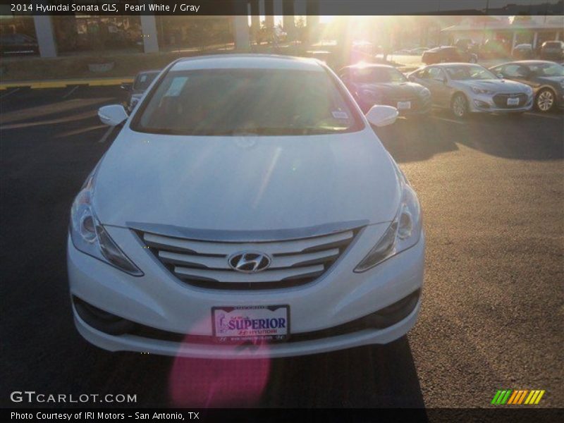 Pearl White / Gray 2014 Hyundai Sonata GLS