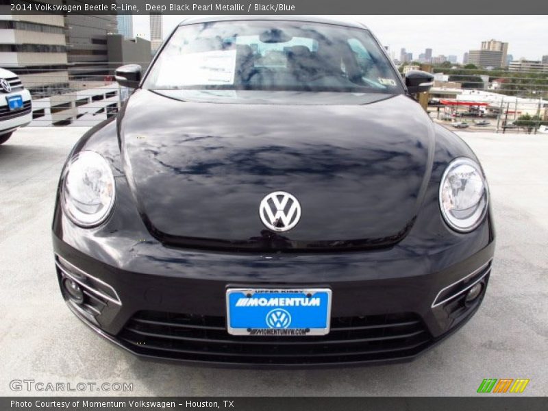 Deep Black Pearl Metallic / Black/Blue 2014 Volkswagen Beetle R-Line