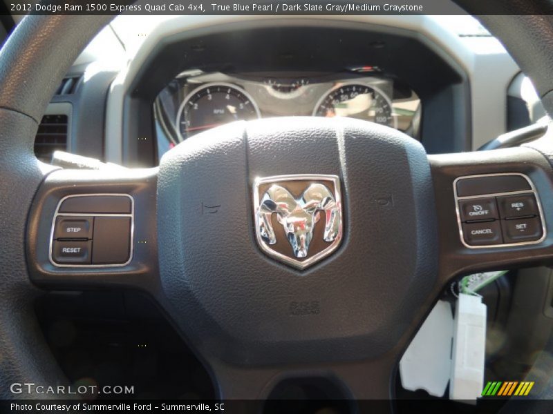 True Blue Pearl / Dark Slate Gray/Medium Graystone 2012 Dodge Ram 1500 Express Quad Cab 4x4