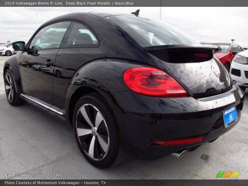 Deep Black Pearl Metallic / Black/Blue 2014 Volkswagen Beetle R-Line