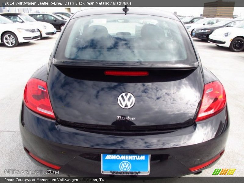 Deep Black Pearl Metallic / Black/Blue 2014 Volkswagen Beetle R-Line