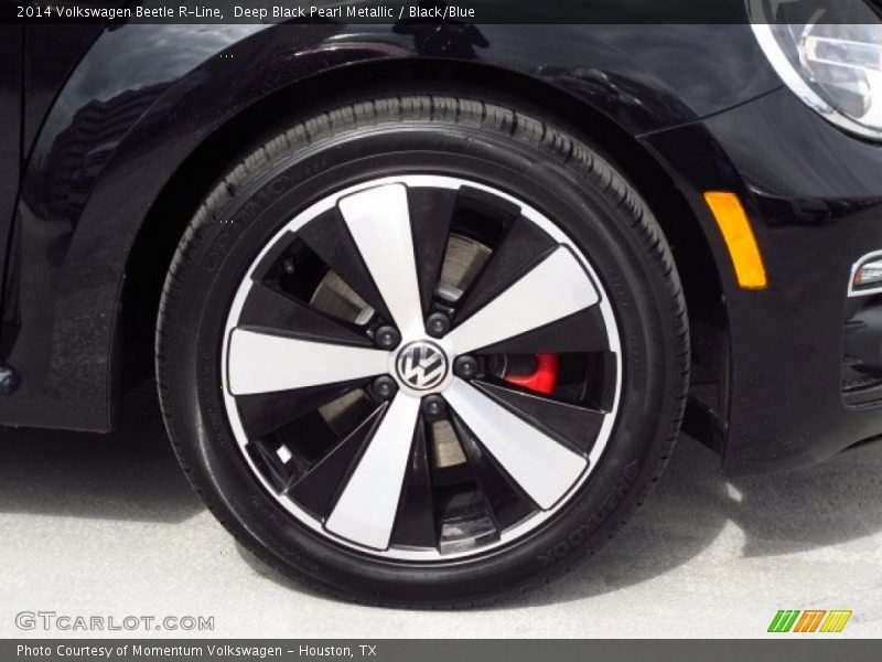 Deep Black Pearl Metallic / Black/Blue 2014 Volkswagen Beetle R-Line