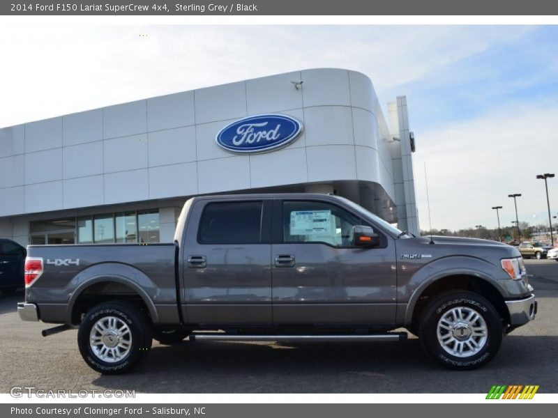 Sterling Grey / Black 2014 Ford F150 Lariat SuperCrew 4x4