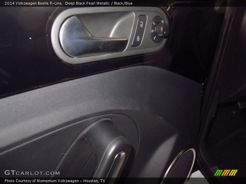 Deep Black Pearl Metallic / Black/Blue 2014 Volkswagen Beetle R-Line