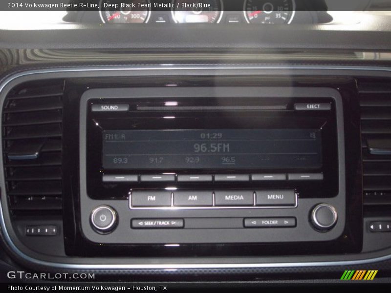 Deep Black Pearl Metallic / Black/Blue 2014 Volkswagen Beetle R-Line