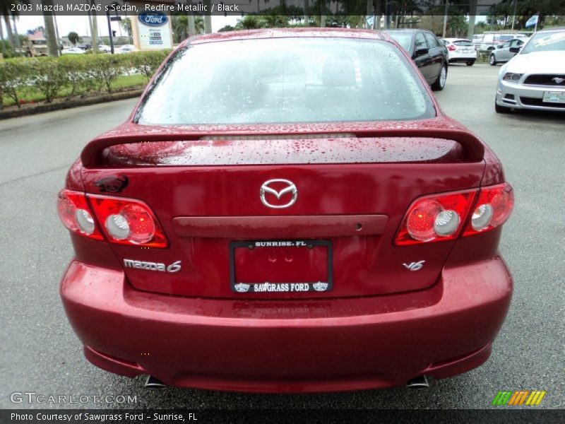 Redfire Metallic / Black 2003 Mazda MAZDA6 s Sedan