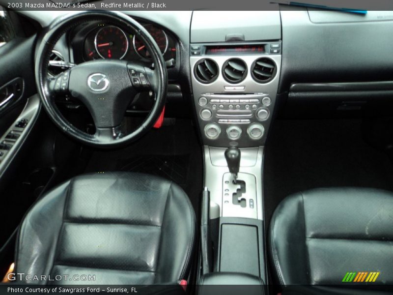 Redfire Metallic / Black 2003 Mazda MAZDA6 s Sedan