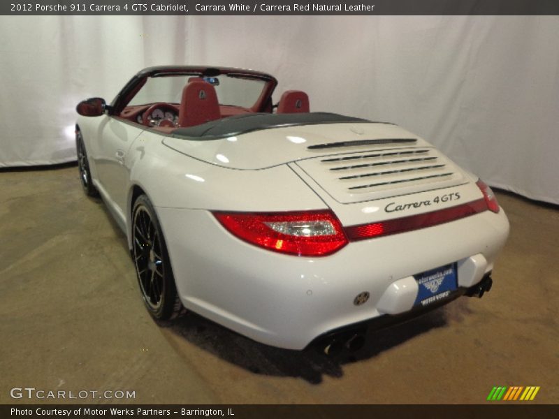 Carrara White / Carrera Red Natural Leather 2012 Porsche 911 Carrera 4 GTS Cabriolet