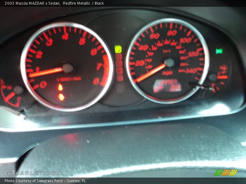 Redfire Metallic / Black 2003 Mazda MAZDA6 s Sedan