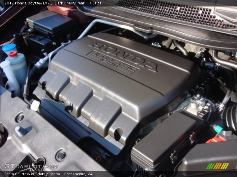Dark Cherry Pearl II / Beige 2012 Honda Odyssey EX-L