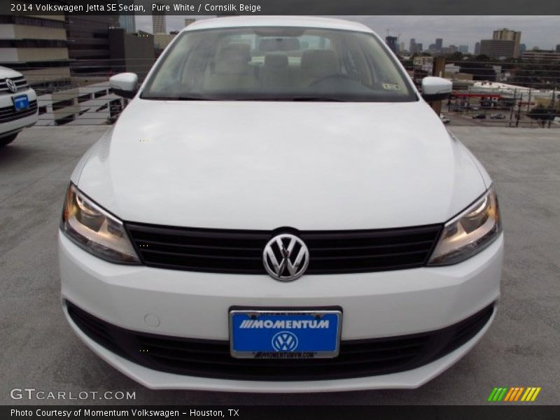 Pure White / Cornsilk Beige 2014 Volkswagen Jetta SE Sedan