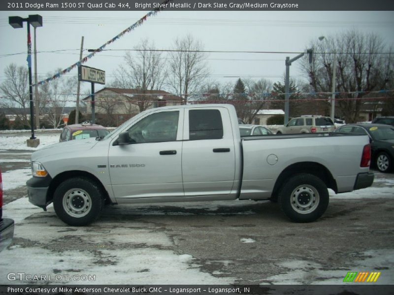 Bright Silver Metallic / Dark Slate Gray/Medium Graystone 2011 Dodge Ram 1500 ST Quad Cab 4x4