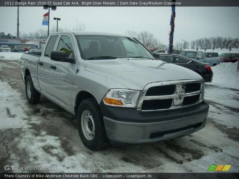 Bright Silver Metallic / Dark Slate Gray/Medium Graystone 2011 Dodge Ram 1500 ST Quad Cab 4x4