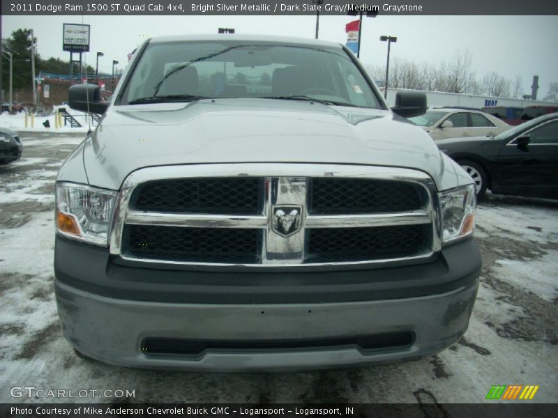 Bright Silver Metallic / Dark Slate Gray/Medium Graystone 2011 Dodge Ram 1500 ST Quad Cab 4x4