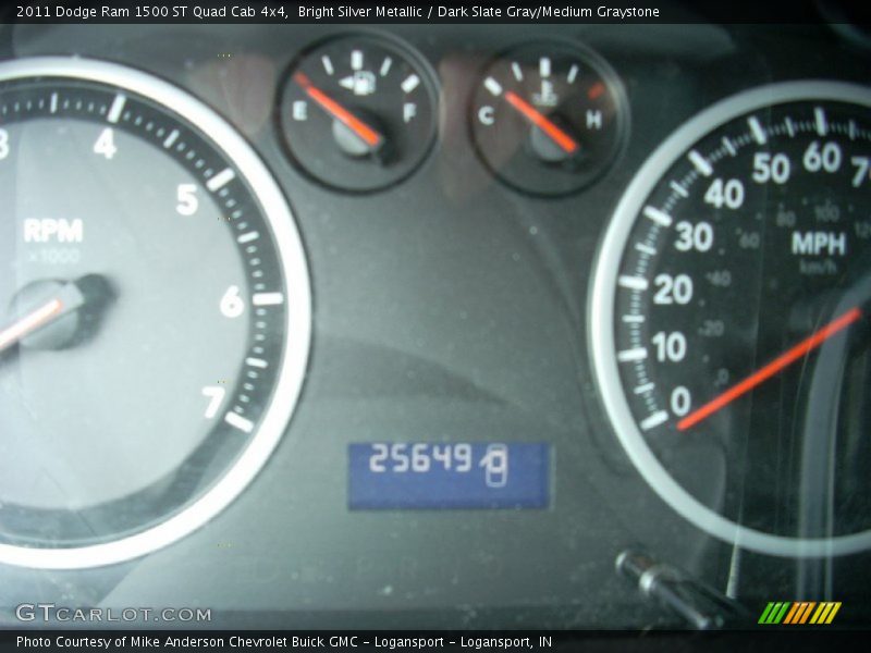 Bright Silver Metallic / Dark Slate Gray/Medium Graystone 2011 Dodge Ram 1500 ST Quad Cab 4x4