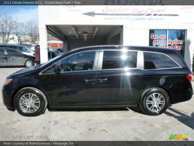 Crystal Black Pearl / Gray 2011 Honda Odyssey EX-L