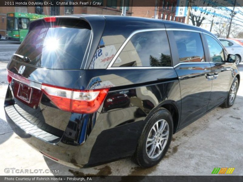 Crystal Black Pearl / Gray 2011 Honda Odyssey EX-L