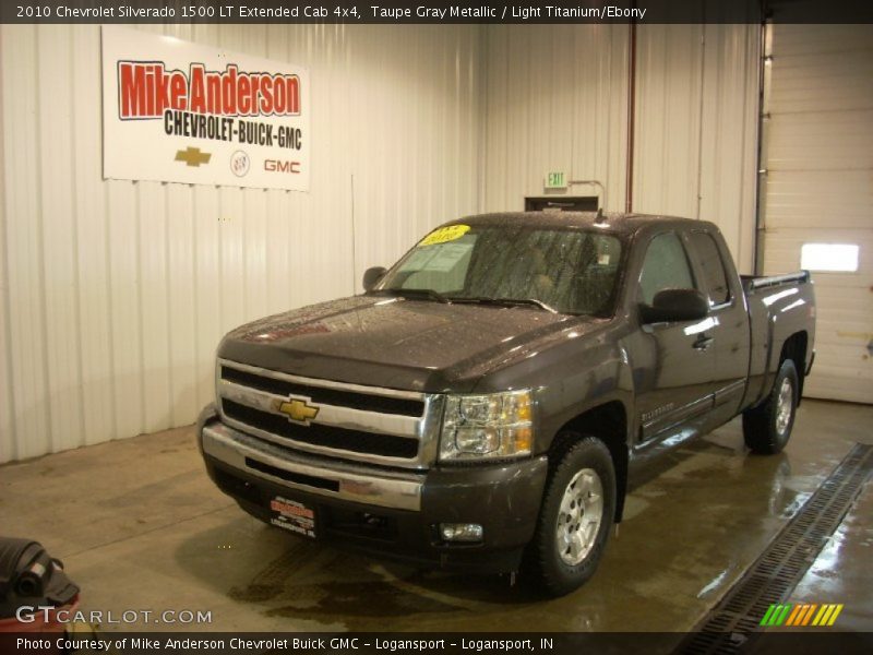 Taupe Gray Metallic / Light Titanium/Ebony 2010 Chevrolet Silverado 1500 LT Extended Cab 4x4