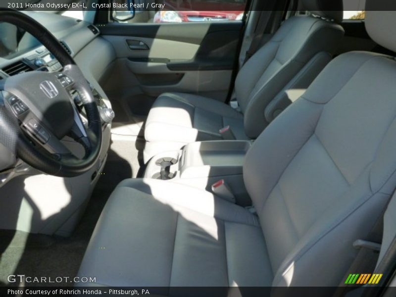 Crystal Black Pearl / Gray 2011 Honda Odyssey EX-L
