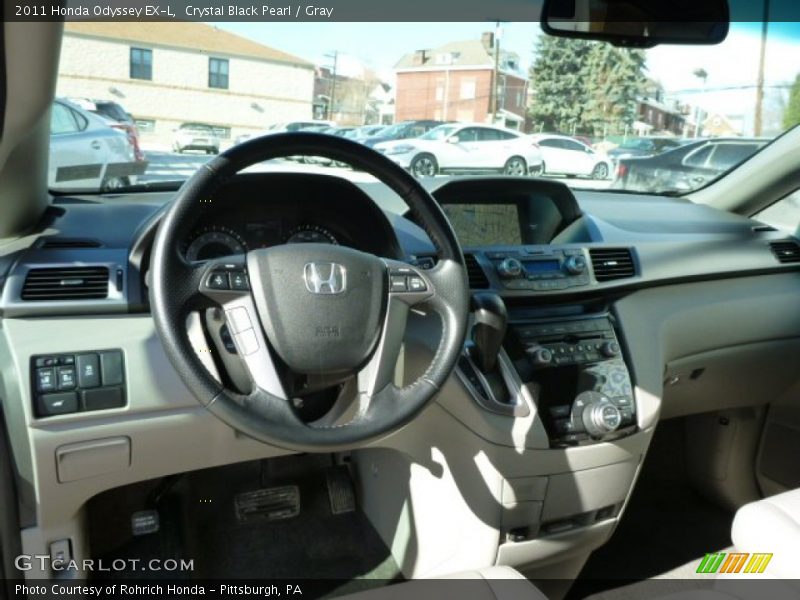 Crystal Black Pearl / Gray 2011 Honda Odyssey EX-L