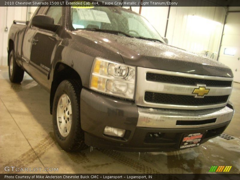 Taupe Gray Metallic / Light Titanium/Ebony 2010 Chevrolet Silverado 1500 LT Extended Cab 4x4