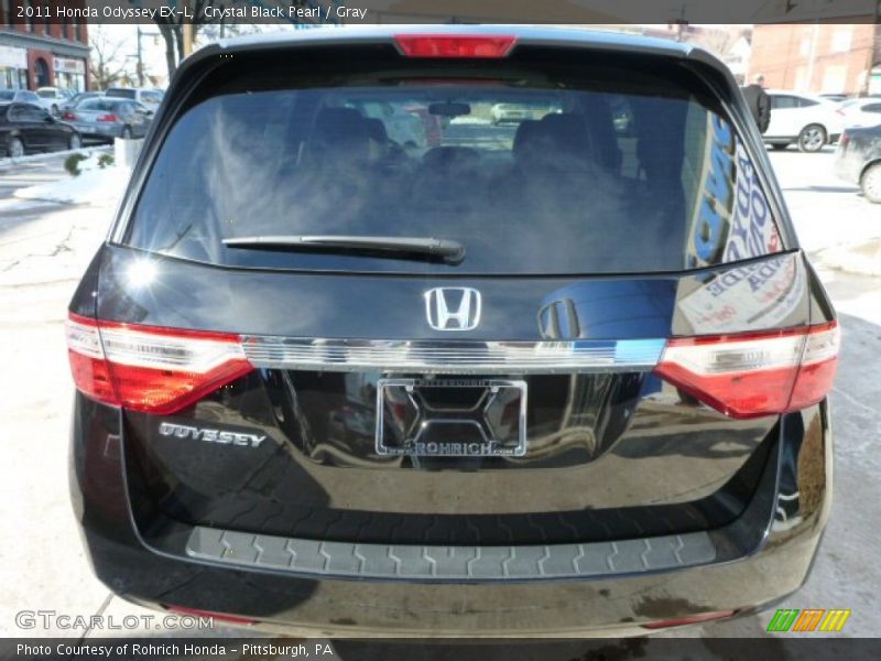 Crystal Black Pearl / Gray 2011 Honda Odyssey EX-L