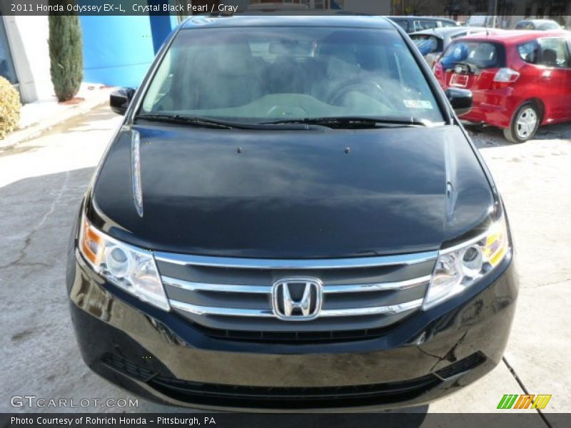 Crystal Black Pearl / Gray 2011 Honda Odyssey EX-L