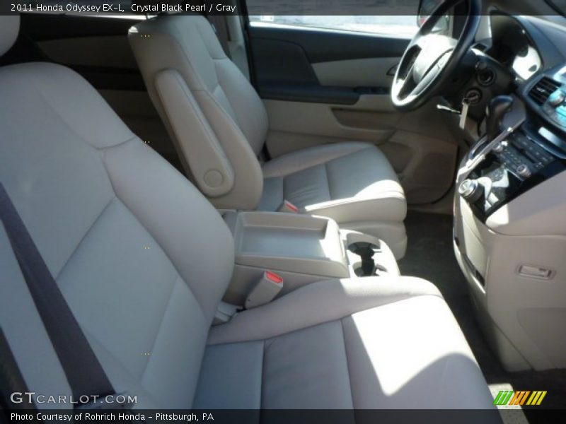 Crystal Black Pearl / Gray 2011 Honda Odyssey EX-L