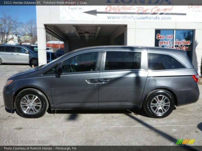 Polished Metal Metallic / Gray 2011 Honda Odyssey EX