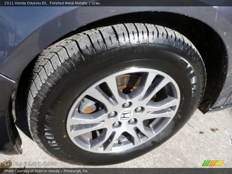 Polished Metal Metallic / Gray 2011 Honda Odyssey EX