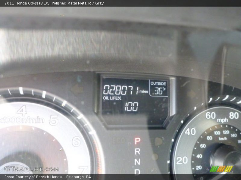 Polished Metal Metallic / Gray 2011 Honda Odyssey EX