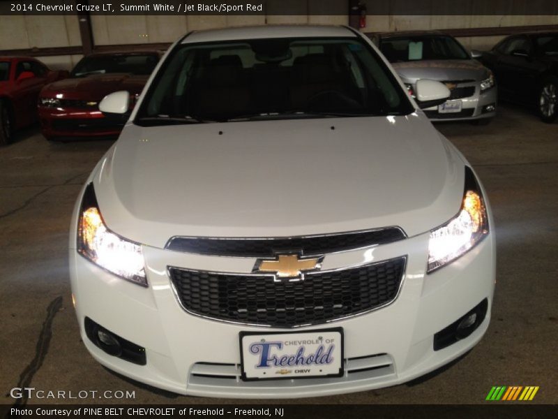 Summit White / Jet Black/Sport Red 2014 Chevrolet Cruze LT