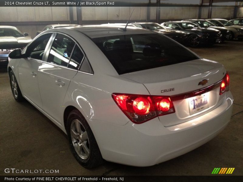 Summit White / Jet Black/Sport Red 2014 Chevrolet Cruze LT