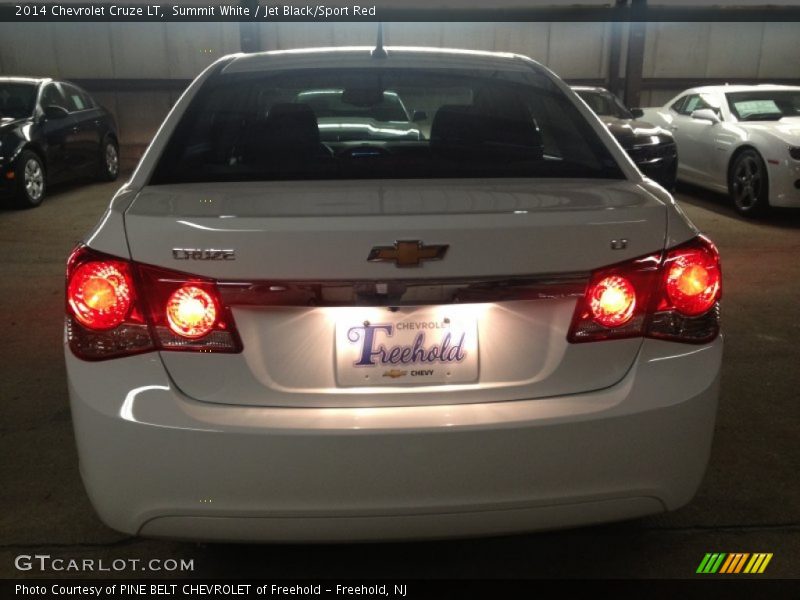 Summit White / Jet Black/Sport Red 2014 Chevrolet Cruze LT