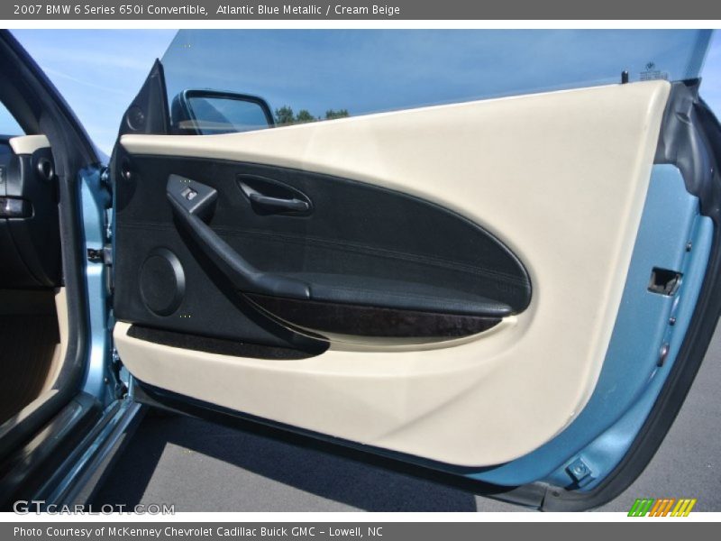 Atlantic Blue Metallic / Cream Beige 2007 BMW 6 Series 650i Convertible