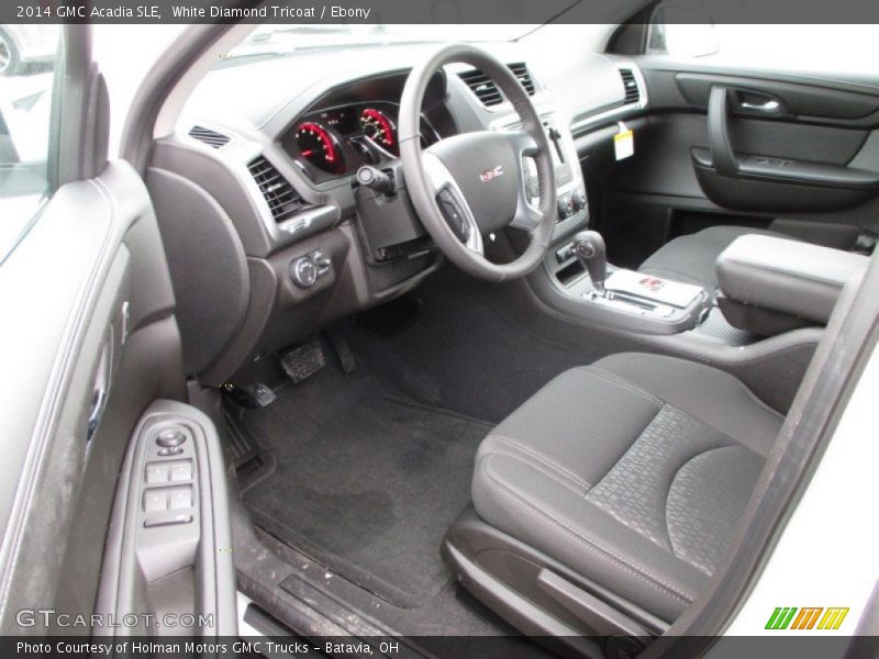 White Diamond Tricoat / Ebony 2014 GMC Acadia SLE