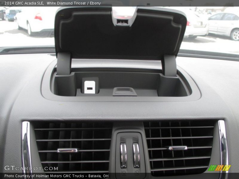 White Diamond Tricoat / Ebony 2014 GMC Acadia SLE
