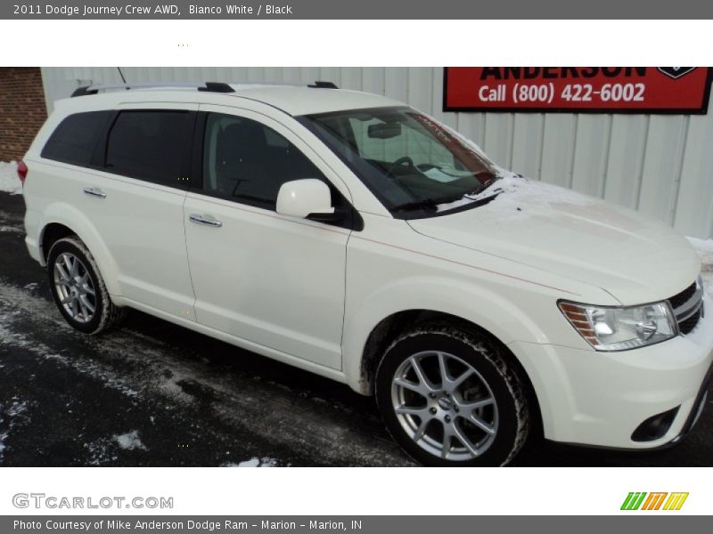 Bianco White / Black 2011 Dodge Journey Crew AWD