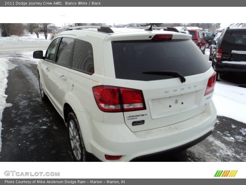 Bianco White / Black 2011 Dodge Journey Crew AWD